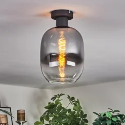 Suspension Verre Fumé-hofstein Apedo Plafonnier Clair, Fumé, 1 lumière