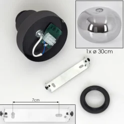 hofstein Apedo Plafonnier Fumé, 1 lumière