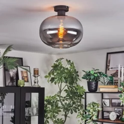 hofstein Apedo Plafonnier Fumé, 1 lumière