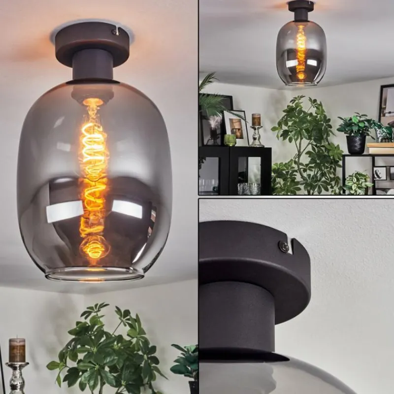 hofstein Apedo Plafonnier Fumé, 1 lumière
