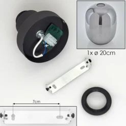 hofstein Apedo Plafonnier Fumé, 1 lumière