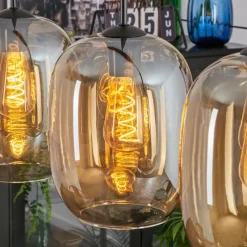 hofstein Apedo Suspension Ambre, 3 lumières