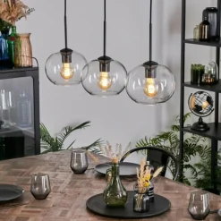 hofstein Apedo Suspension, Boule lumineuse, Suspension Clair, 3 lumières