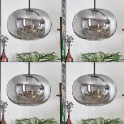 hofstein Apedo Suspension Noir, 3 lumières