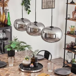 hofstein Apedo Suspension Noir, 3 lumières