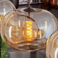 hofstein Apedo Suspension Noir, 3 lumières