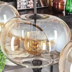 hofstein Apedo Suspension Noir, 3 lumières