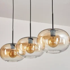 hofstein Apedo Suspension Noir, 3 lumières