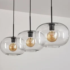 hofstein Apedo Suspension Noir, 3 lumières