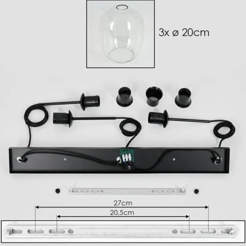 hofstein Apedo Suspension, Suspension Clair, 3 lumières