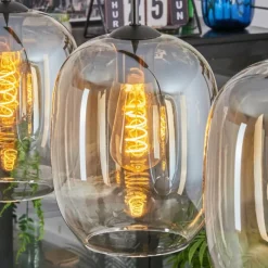 hofstein Apedo Suspension, Suspension Ambre, Clair, 3 lumières