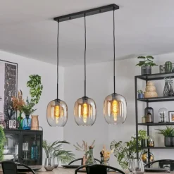 hofstein Apedo Suspension, Suspension Ambre, Clair, 3 lumières