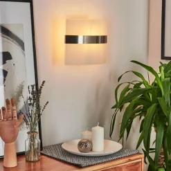 hofstein Applique Avellino Chrome, Chrome brossé, 1 lumière