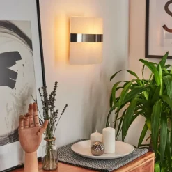 hofstein Applique Avellino Chrome, Chrome brossé, 1 lumière