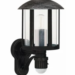 Luminaires Rustiques-Luminaires Albert Leuchten Applique extérieure Albert 1836 Noir, Argenté, 1 lumière, Détecteur de mouvement