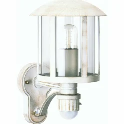 Luminaires Rustiques-Luminaires Albert Leuchten Applique extérieure Albert 1836 Or, Blanc, 1 lumière, Détecteur de mouvement