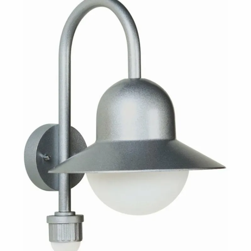 Luminaires Albert Leuchten Applique extérieure Albert 661 Argenté, 1 lumière, Détecteur de mouvement