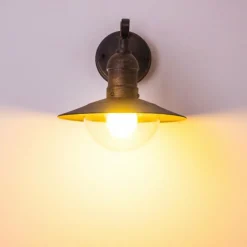 Luminaires Rustiques-hofstein Applique extérieure Broni Brun doré, 1 lumière