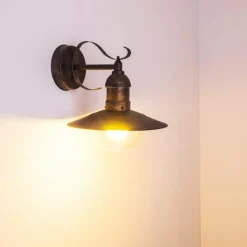 Luminaires Rustiques-hofstein Applique extérieure Broni Brun doré, 1 lumière