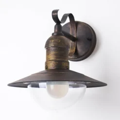 Luminaires Rustiques-hofstein Applique extérieure Broni Brun doré, 1 lumière