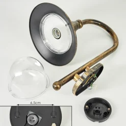 Luminaires Rustiques-hofstein Applique extérieure Elgin Noir doré, 1 lumière