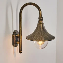 Luminaires Rustiques-hofstein Applique extérieure Elgin Noir doré, 1 lumière