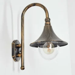 Luminaires Rustiques-hofstein Applique extérieure Elgin Noir doré, 1 lumière