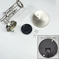 hofstein Applique extérieure Forli Acier inoxydable, Transparent, 1 lumière