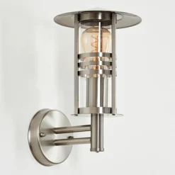 hofstein Applique extérieure Forli Acier inoxydable, Transparent, 1 lumière