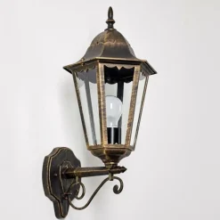 Luminaires Rustiques-hofstein Applique extérieure Hongkong Brun doré, 1 lumière