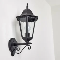 Luminaires Rustiques-hofstein Applique extérieure Hongkong Noir, 1 lumière