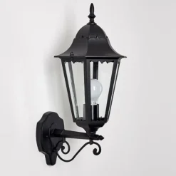 Luminaires Rustiques-hofstein Applique extérieure Hongkong Noir, 1 lumière