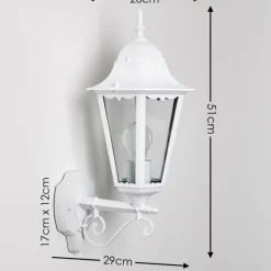 Luminaires Rustiques-hofstein Applique extérieure Hongkong Blanc, 1 lumière