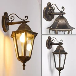 Luminaires Rustiques-hofstein Applique extérieure Hongkong Brun doré, 1 lumière