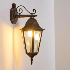 Luminaires Rustiques-hofstein Applique extérieure Hongkong Brun doré, 1 lumière