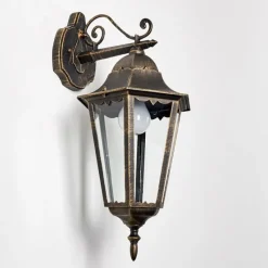 Luminaires Rustiques-hofstein Applique extérieure Hongkong Brun doré, 1 lumière