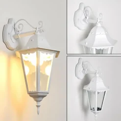 Luminaires Rustiques-hofstein Applique extérieure Hongkong Blanc, 1 lumière