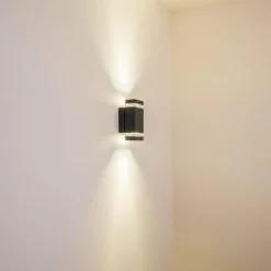 hofstein Applique extérieure Lutak LED Anthracite, 2 lumières