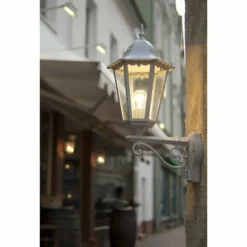 Luminaires Lutec Applique extérieure LUTEC BRISTOL Blanc, 1 lumière, Détecteur de mouvement