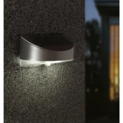 Luminaires Lutec Applique extérieure LUTEC BREAD LED Argenté, 1 lumière, Détecteur de mouvement