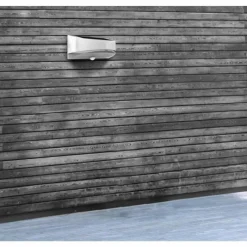 Luminaires Lutec Applique extérieure LUTEC BREAD LED Argenté, 1 lumière, Détecteur de mouvement