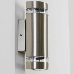 hofstein Applique extérieure Maturin Acier inoxydable, 2 lumières
