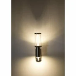 hofstein Applique extérieure Popoyan LED Acier inoxydable, 2 lumières, Détecteur de mouvement