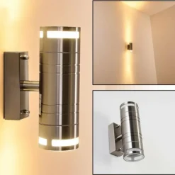 hofstein Applique extérieure Selve Acier inoxydable, 2 lumières