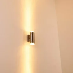 hofstein Applique extérieure Selve Acier inoxydable, 2 lumières