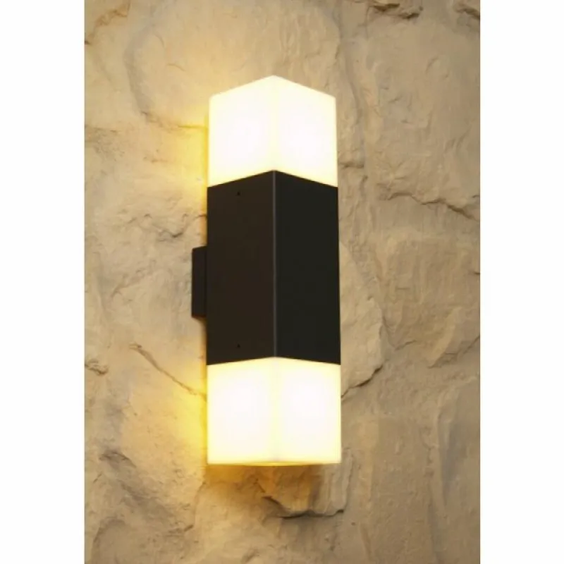 Luminaires Trio applique extérieure Trio HUDSON Noir, 2 lumières