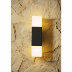 Luminaires Trio applique extérieure Trio HUDSON Noir, 2 lumières