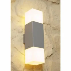 Luminaires Trio applique extérieure Trio HUDSON Acier inoxydable, 2 lumières