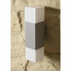 Luminaires Trio applique extérieure Trio HUDSON Acier inoxydable, 2 lumières