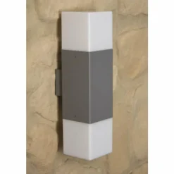 Luminaires Trio applique extérieure Trio HUDSON Acier inoxydable, 2 lumières